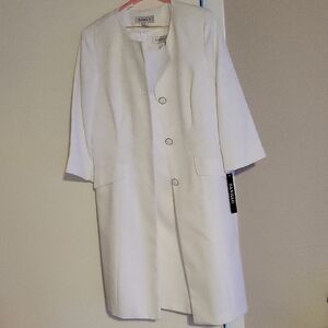 Elegant White 2 Pieces Dress